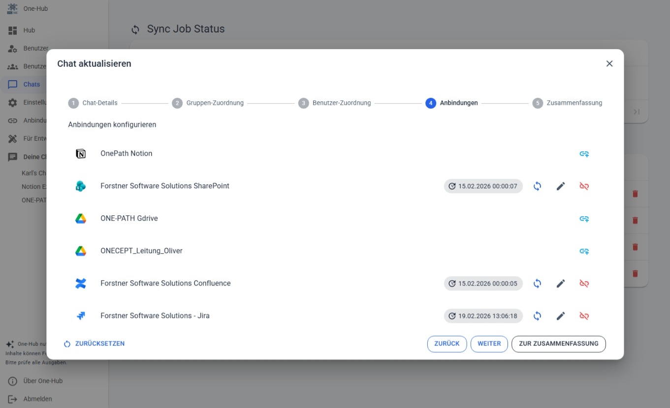 One-Hub Map Connector mit Chat